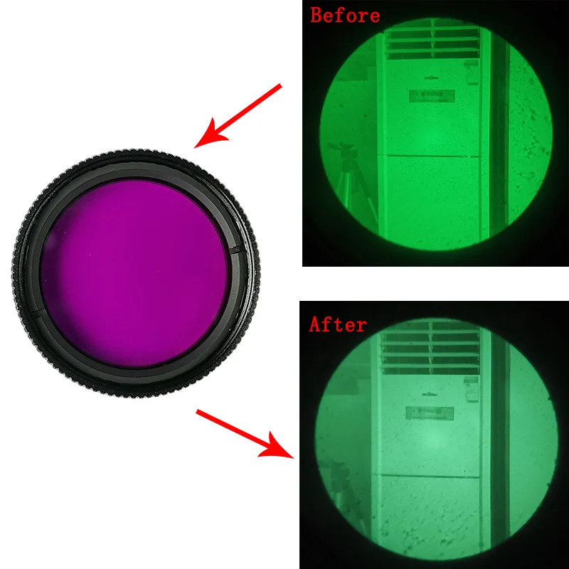 ナイトビジョン用の紫色の接眼レンズフィルター、pvs14、sacrireスペア