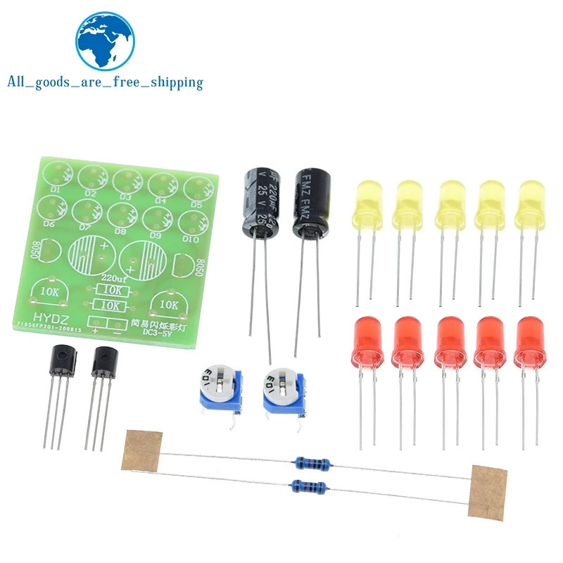 Simple Advertising Lights Kit Red And Yellow Flashing Lights Cycle Flash Modified DIY To Make Student Training Kit