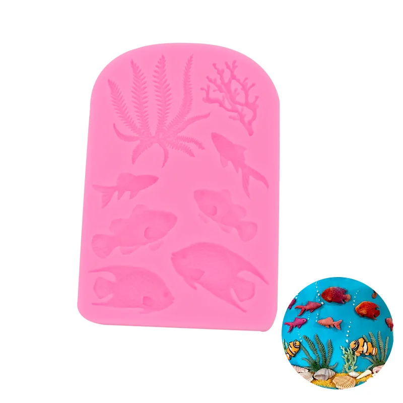 

DIY Marine Series Pearl Shell Seahorse Sea Star Conch Silicone Mold Fondant Cake Decoration Tool