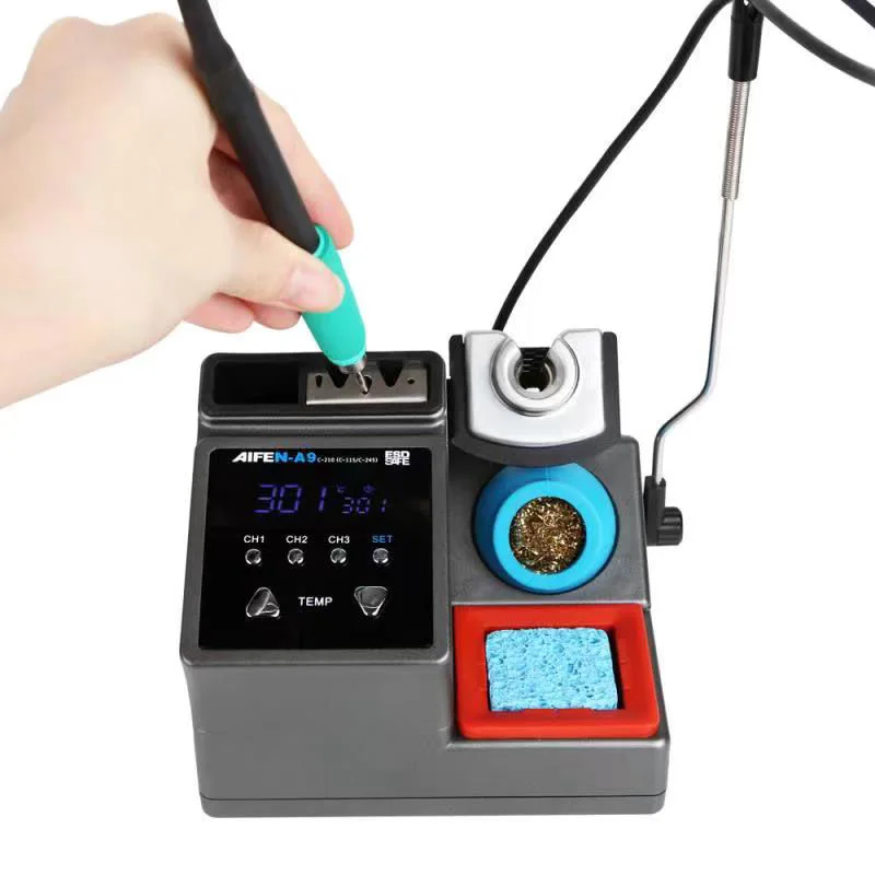 220V Lead-Free Soldering Station Compatible Handle Chip Temperature Control For BGA PCB Repair Welding