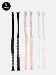 Embroidered Lace Flower Bra Straps - Sexy, Adjustable Women's Underwear Accessory - One Size (3 Pairs Style A)