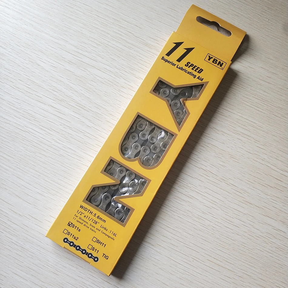 Taiwan YBN 8-12 speed mountain road bicycle lightweight chain suitable for SHIMANOSRAM variable speed flywheel
