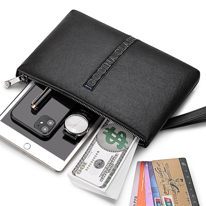 New clutch bag Men handbag Men's wallet Bag men leather High capacity Clutch male men's leather Handbags