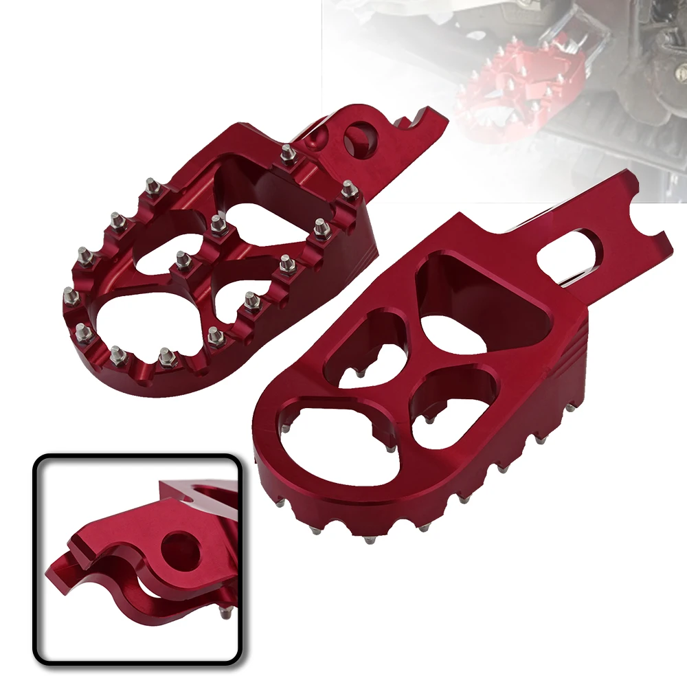 Black Red Rear Foot Pegs Pedal Motorcycle Footrest Accessories For