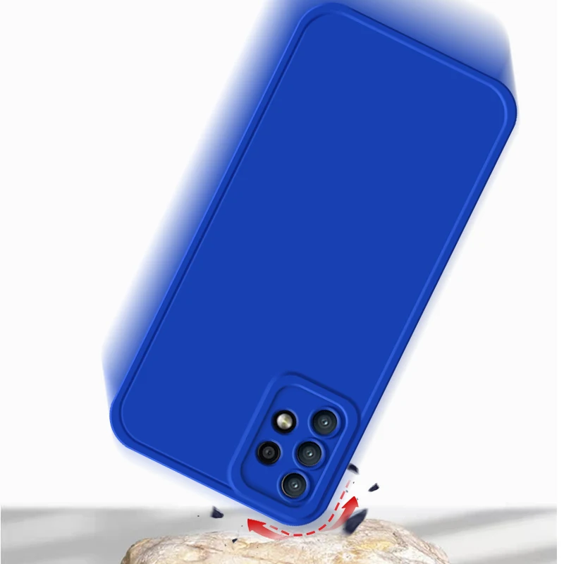 Square Frame Silicone Protection Case for Samsung Galaxy – Soft and Durable Cover