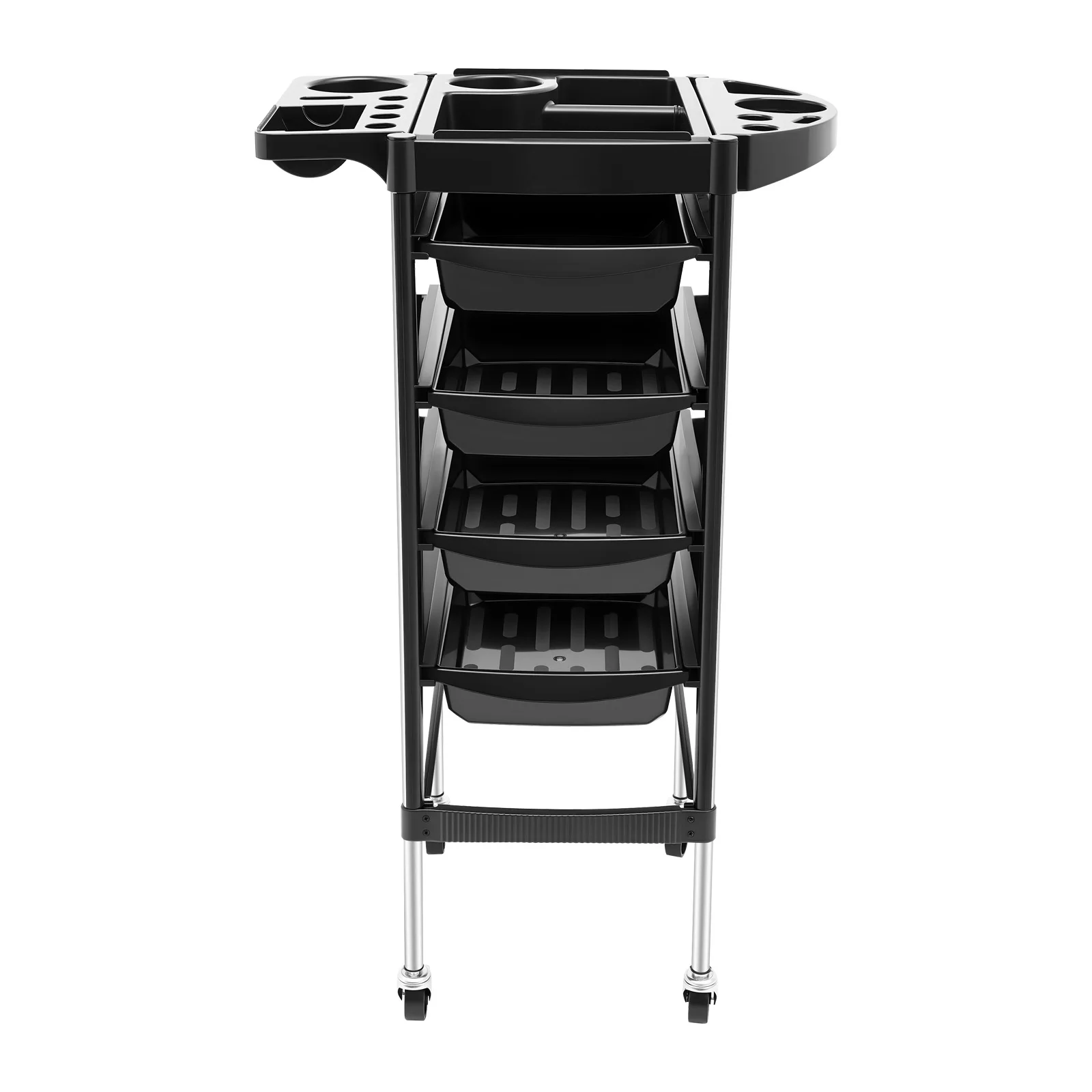 5-stöckiger Friseurwagen auf Rollen, klappbare Oberseite & herausnehmbare Schubladen, 15 kg pro Ebene, Mehrzweckwagen für Salon, Tierpflege – Detail 9