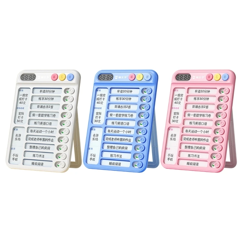 7.5x5Inch Chores Chart for Kids, Portable Chore Chart Memo Plastic Board Message Board,Daily to Do List Checklist Board