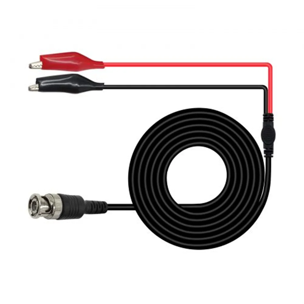 P1011 Digital Oscilloscope BNC Probe Test Leads 50 ohm Coaxial Q9 Male Plug to Dual Alligator crocodile clip test line cable