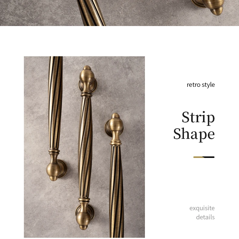 ribbed antique brass drawer hardware close detail