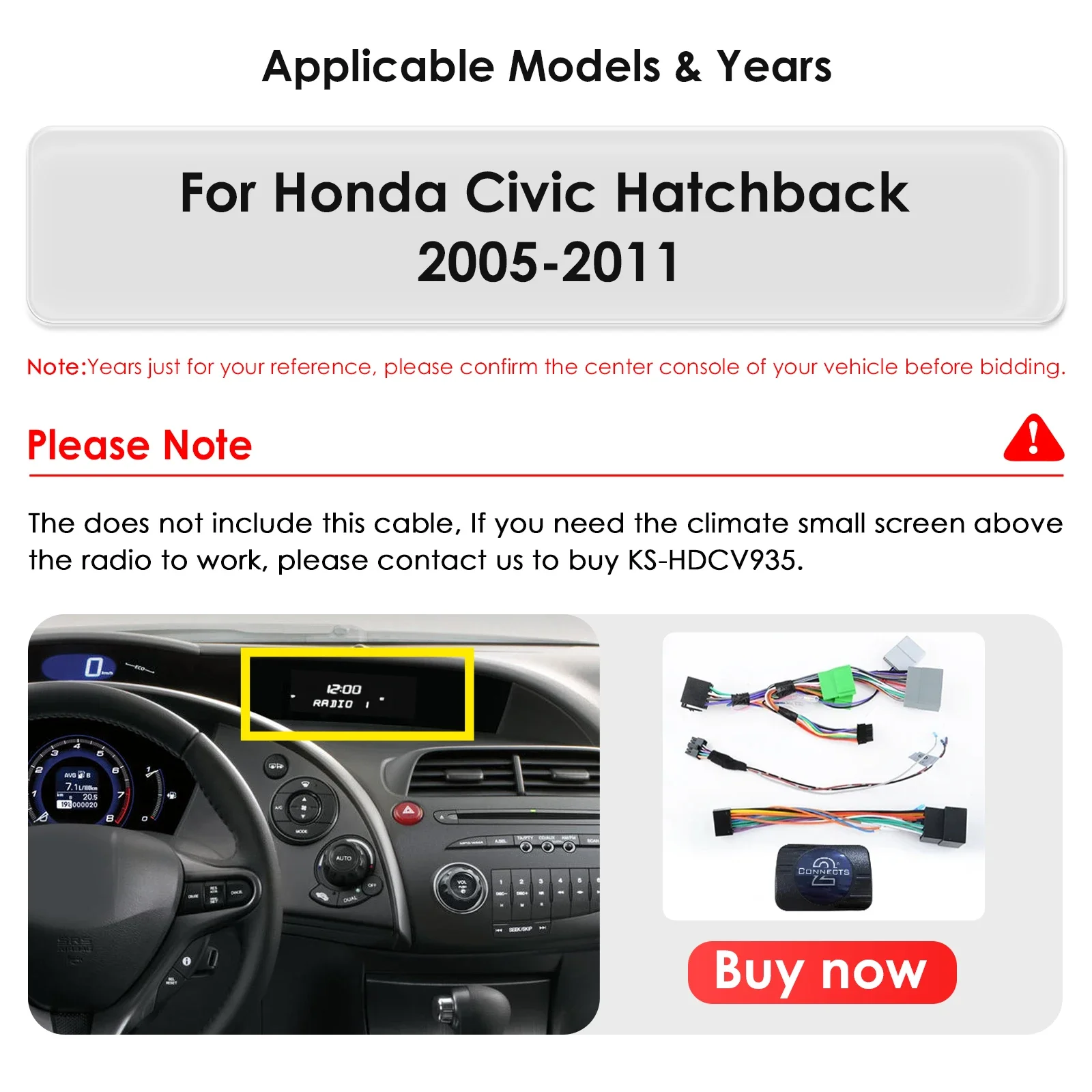 Hizpo 8Core Android 14 Intelligentes Autoradio für Honda Civic Hatchback 2005–2011 AI CarPlay GPS DSP 4G BT5.4 von Snapdragon 6115 – Detail 4