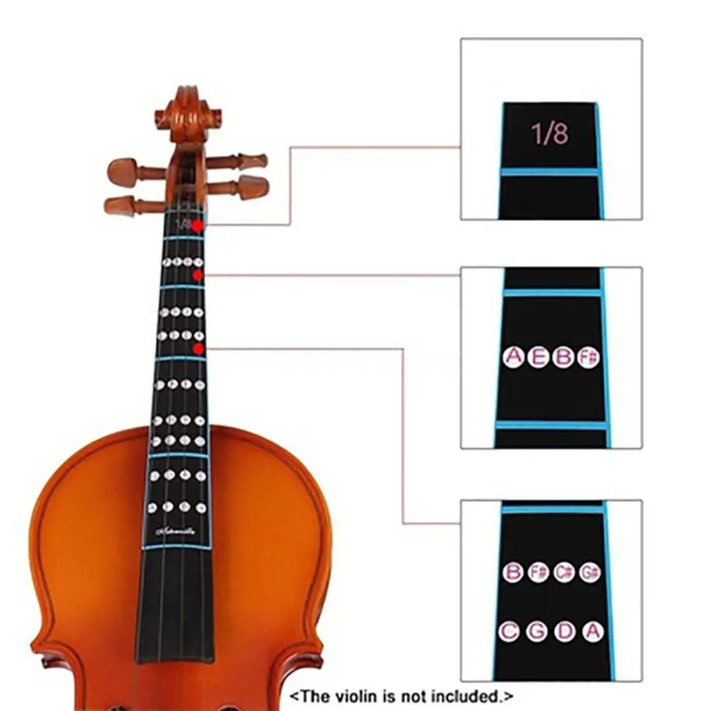 1/8-4/4 Violin Fingerboard Sticker fretboard note label finge chart practice finger guide beginner violin parts accessories violin fretboard stickers