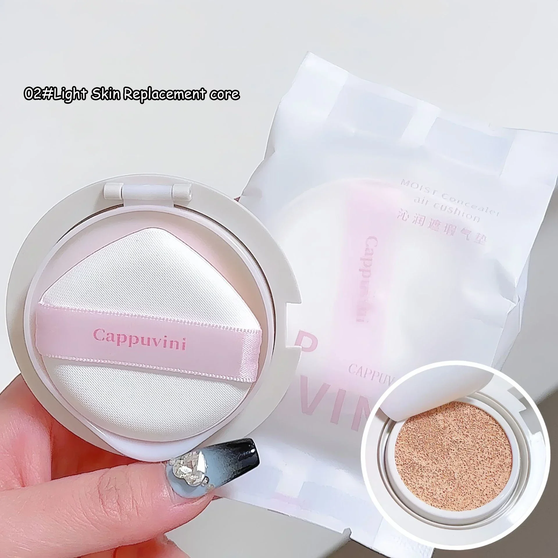 Makeup Cushion Foundation Waterproof Long Lasting Female Matte Concealer Primer Natural Brighten Moisturizing Air Cushion Cream