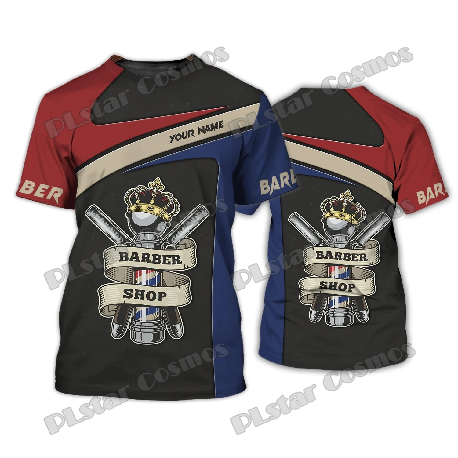 Friseur Leben T-Shirt Friseur Muster benutzer definierten Namen 3d gedruckt Herren T-Shirt Sommer Unisex lässig cool T-Shirt [Nicht-Arbeits kleidung] dw223 – Detail 12
