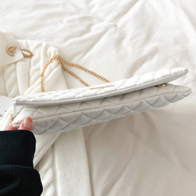 2023 New Spring Shoulder Bag Fashion Plaid Pu Leather Crossbody Bags for Women Large Envelope Handbags and Purses bolsa feminina