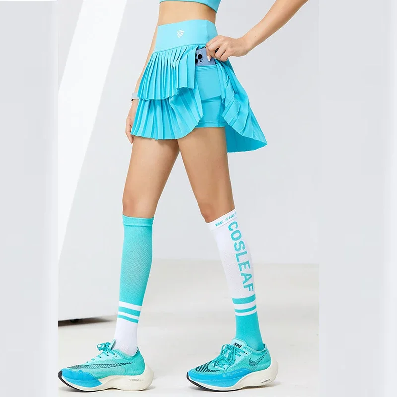 Women Sports Mini Pleated Skirt Golf Tennis Skirts With Pocket Double Layer Gym Fitness Running Yoga Athletic Workout Skort sports skirt,pleated mini skirt