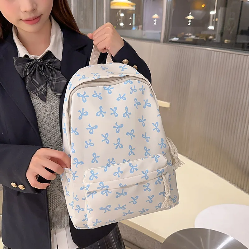 Zaino in Nylon Floreale Leggero e Molto Elegante per Donne, 6 Colori, Portatile per Viaggi, Scuola, Uso Quotidiano e Outdoor - immagine 3