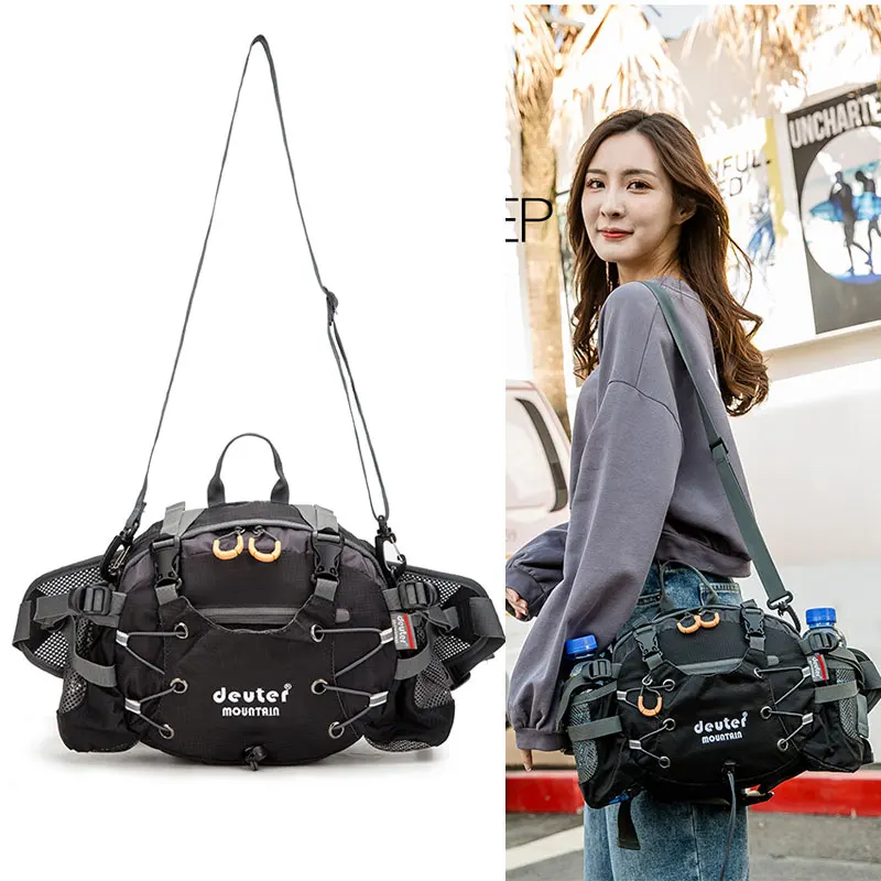 Camping Waist Chest Bag Outdoor Nylon Shoulder Bag Crossbody Travel Cycling Bicycle Riding Running Handbags Climbing Men's Bags 2