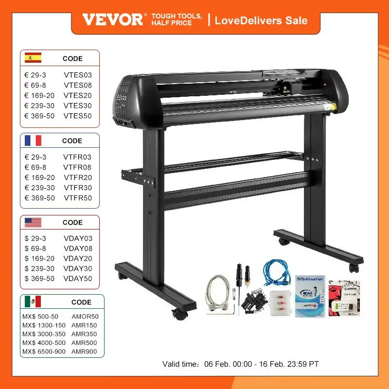 Vevor 720Mm Plotter Da Taglio In Vinile 28 Pollici 3 Lame Macchina Plotter Da Taglio Plotter Professionale Da Taglio Con Software Signmaster Con Suppo