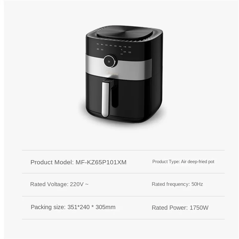 Description Picture 2 of item6.5L Large Capacity Air Fryer Without Oil Intelligent Automatic Electric AirFryer Machine Multifunctional Oven Home Accessories