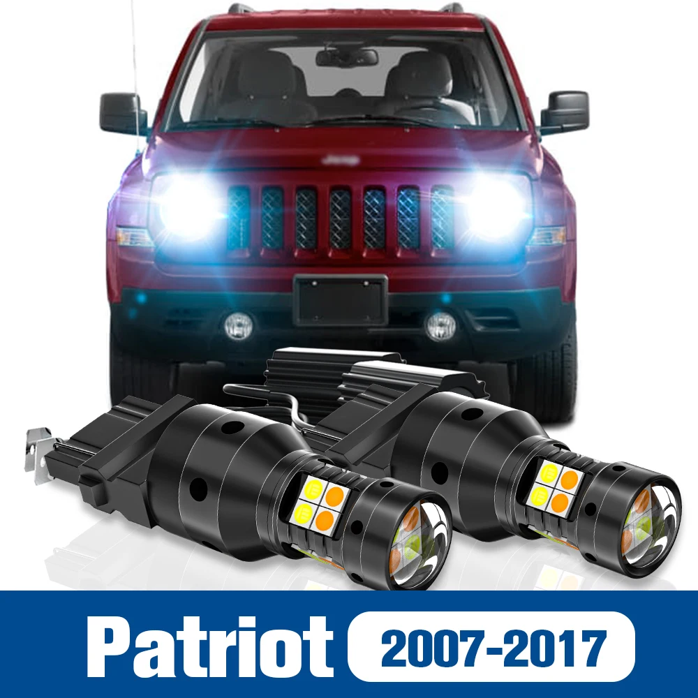 

2x LED Dual Mode Turn Signal+Daytime Running Light DRL Accessories Canbus For Jeep Jeep Patriot MK 2007-2017 2008 2009 2010 2011