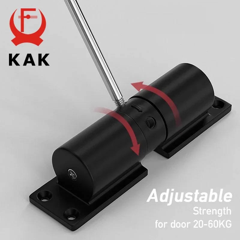 KAK Automatic Door Closer Adjustable 30KG Soft Closing Spring Door Closer Device Hydraulic er Mute Hardware door closer