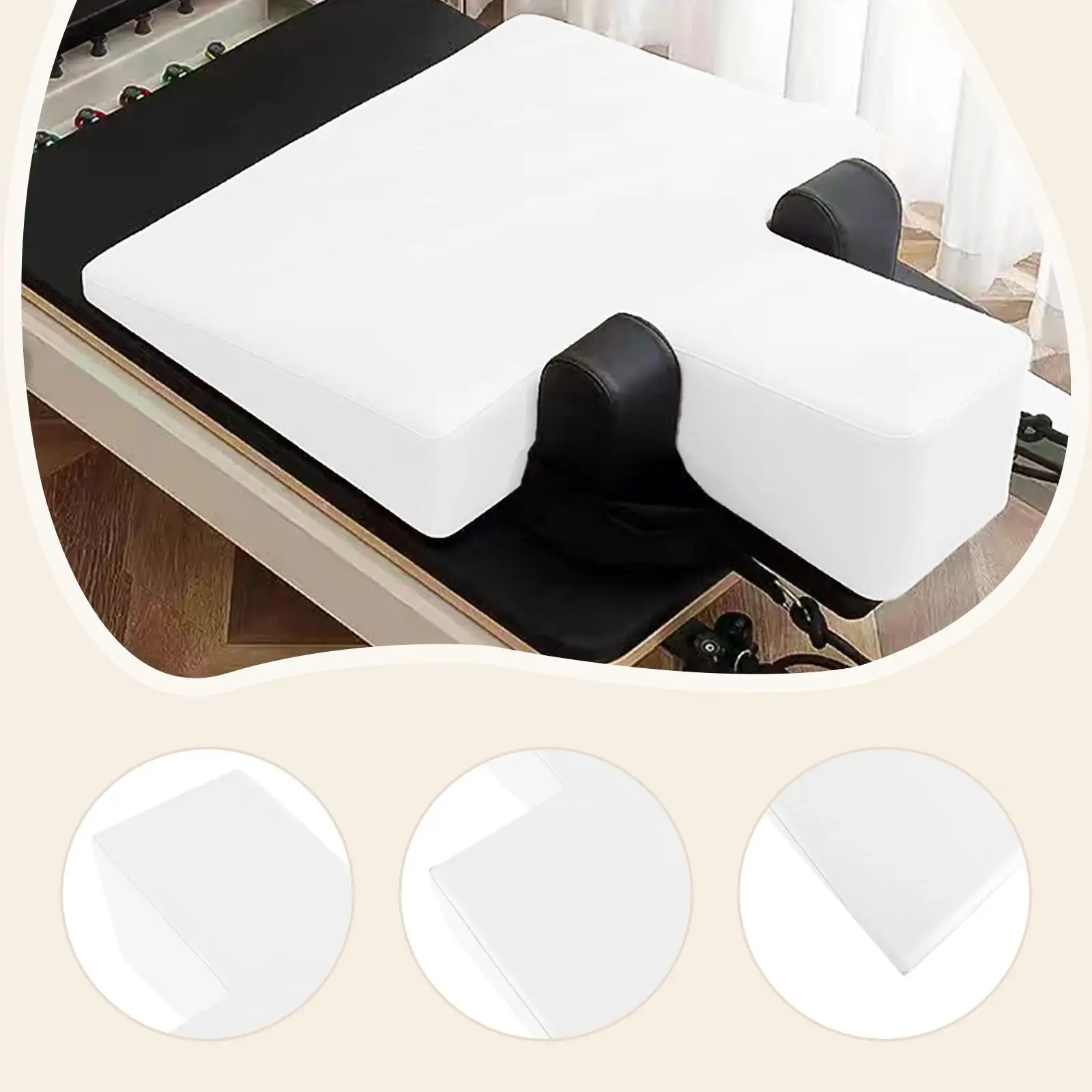 Wedge Block for Pilates Reformer Machine, Raises Block Upholstered Wedge for Balance Fitness Training Stretching Muscle Building Wedge Block for Pilates Reformer Machine, Raises Block Upholstered Wedge for Balance Fitness Training Stretching Muscle Building