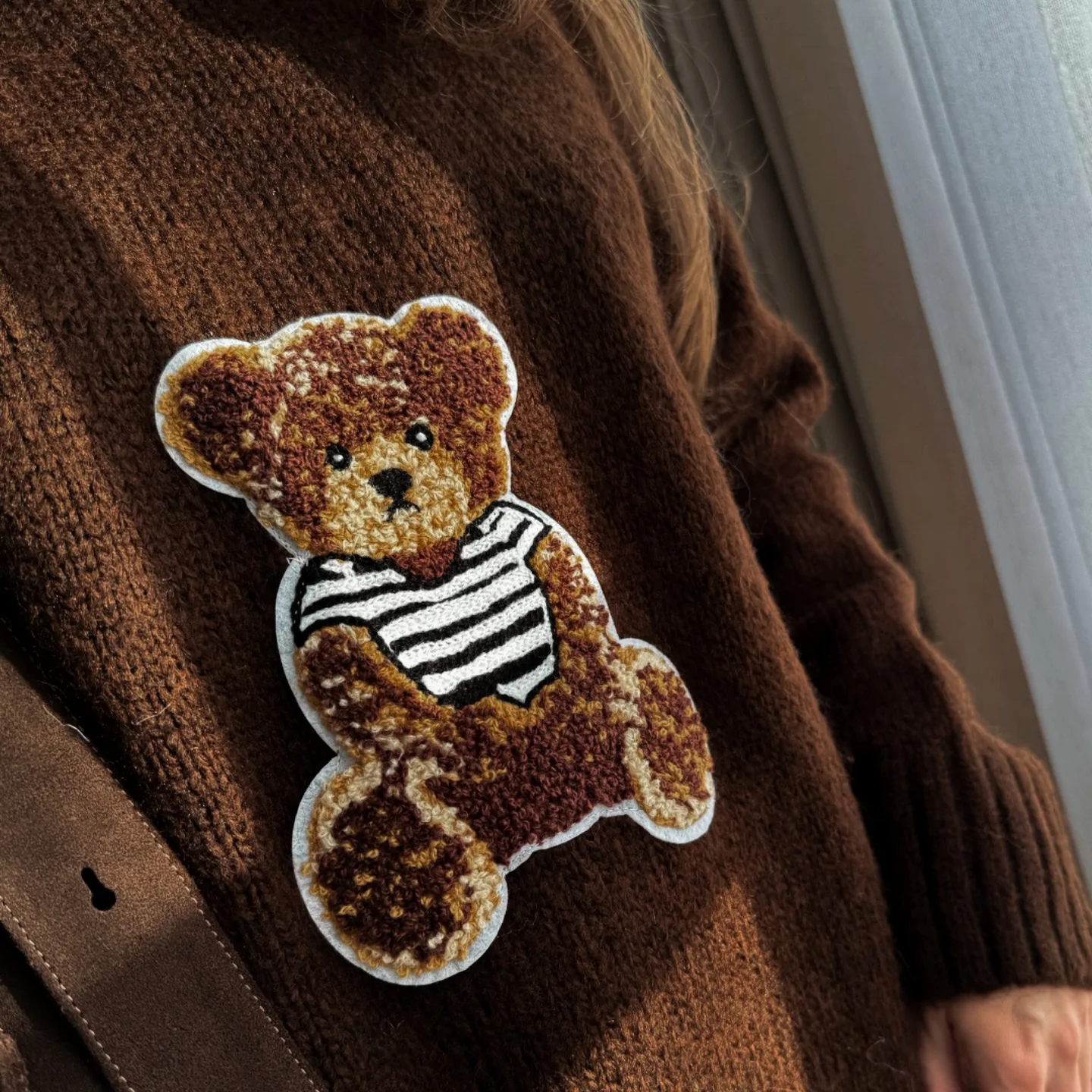 1PC Bear Shaped Patch Design Jacket