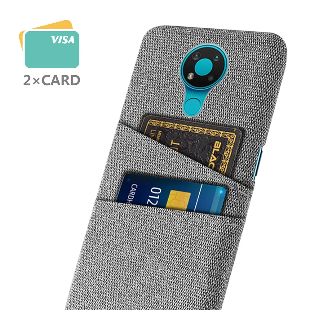 

Case For Nokia 7.2 6.2 5.3 4.2 2.2 2.3 8.3 5G Luxury Fabric Dual Card Phone Cover for Nokia 7.2 6.2 Back Coque Funda Capa