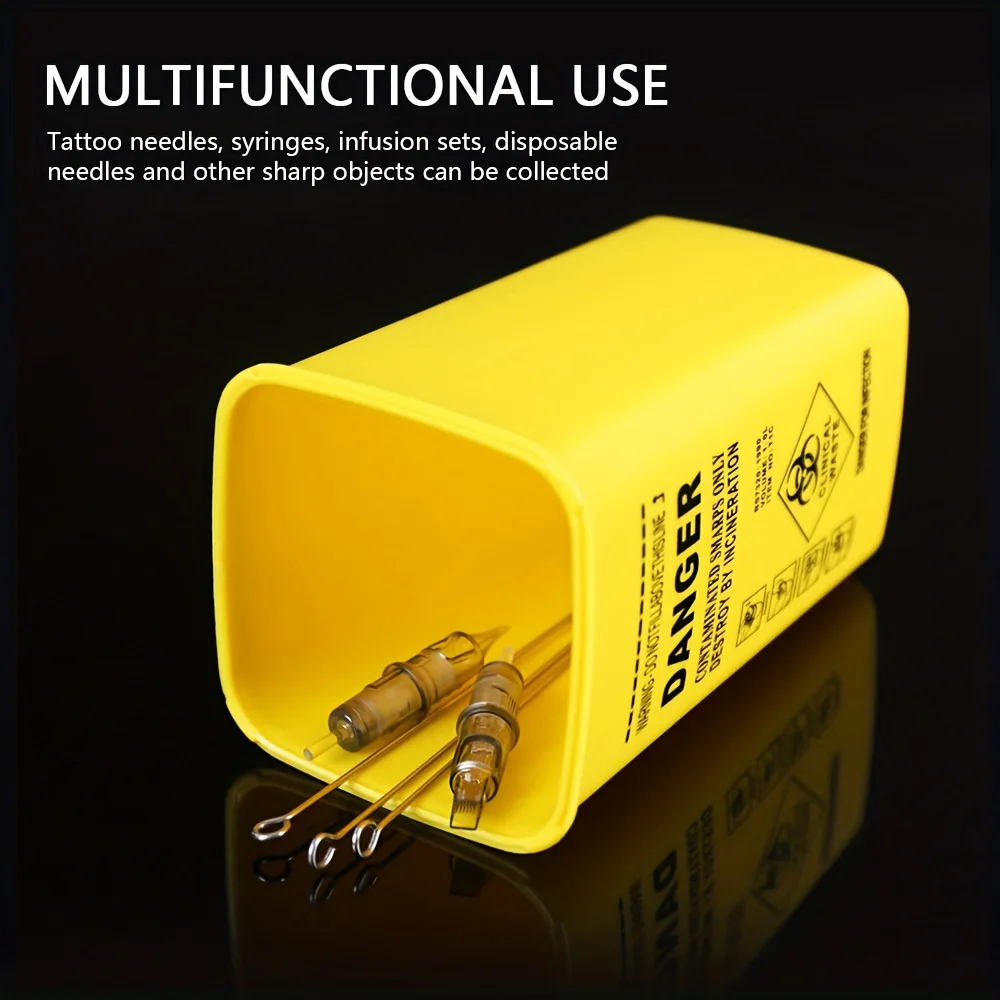 Tattoo Waste Box 1L plastic medical supplies container disposable needle tips recycling buckets collection accessories