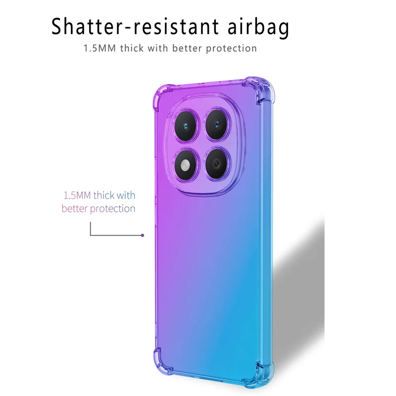 Gradient Airbag TPU Shockproof Protective Case Cover