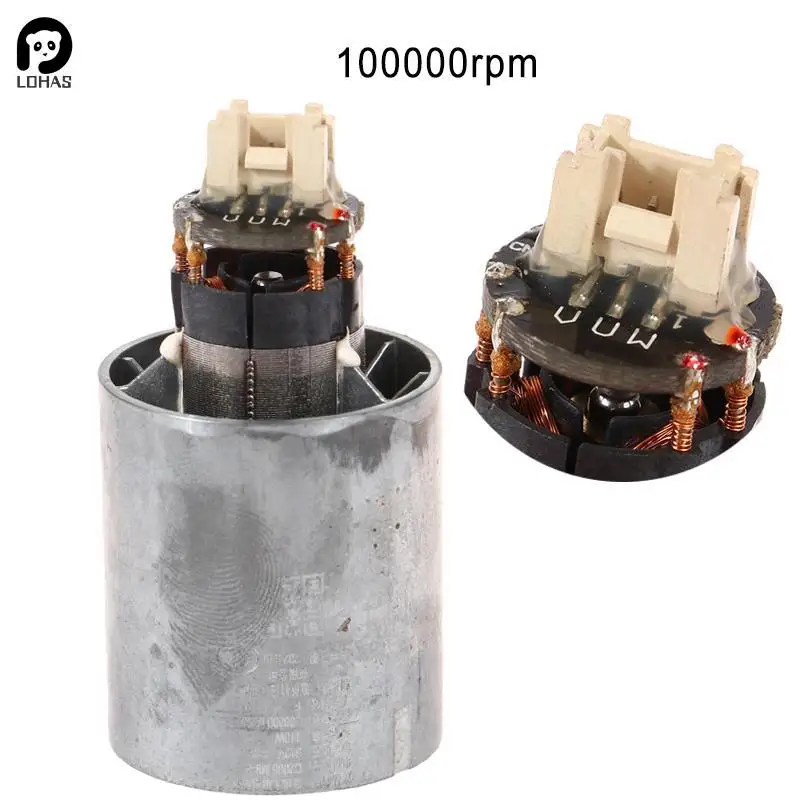 1Pc Micro Brushless Ducted Fan High Voltage 100000rpm CNC Aluminum Impeller Hair Dryer Ultra High Speed Brushless Motor