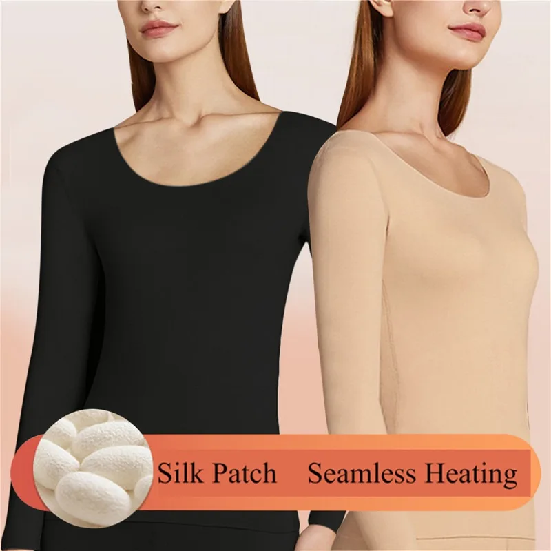 Winter Thermal Underwear Sets Men Women Warm Tops +Long Pants Comfortable Skin-friendly Elastic Thickening Warm 2 Piece Set
