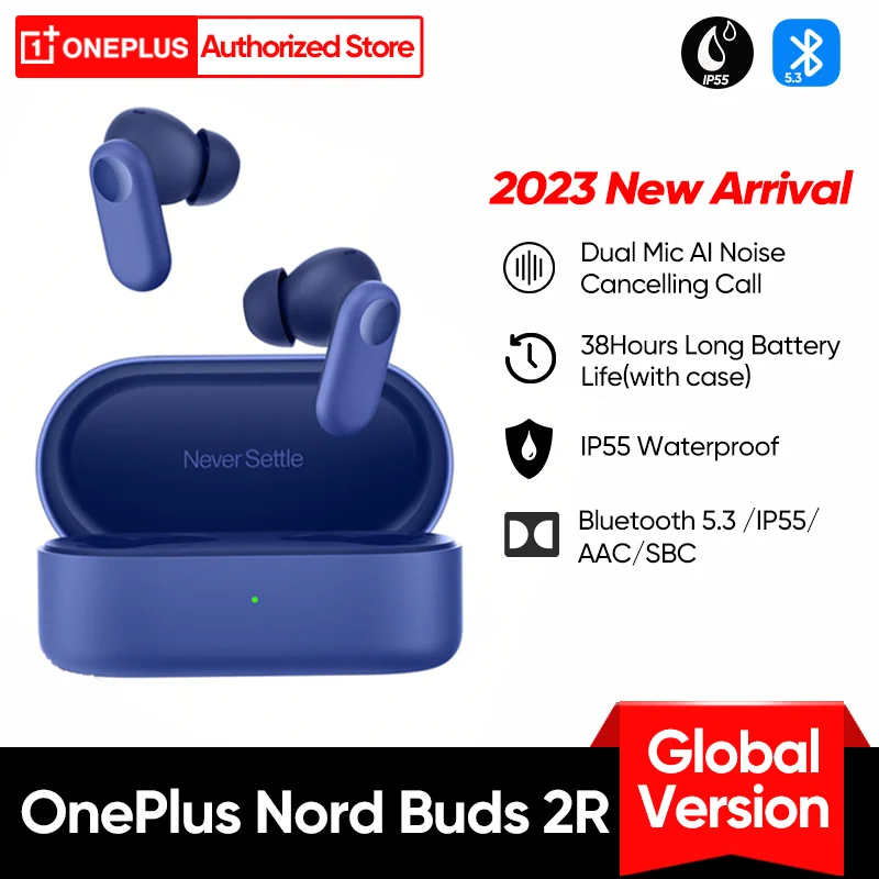 Global Version OnePlus Nord Buds 2R TWS Earphone Wireless Bluetooth 5.3 Dual Mic Noise Cancelling Headphone For Oneplus 11 10Pro