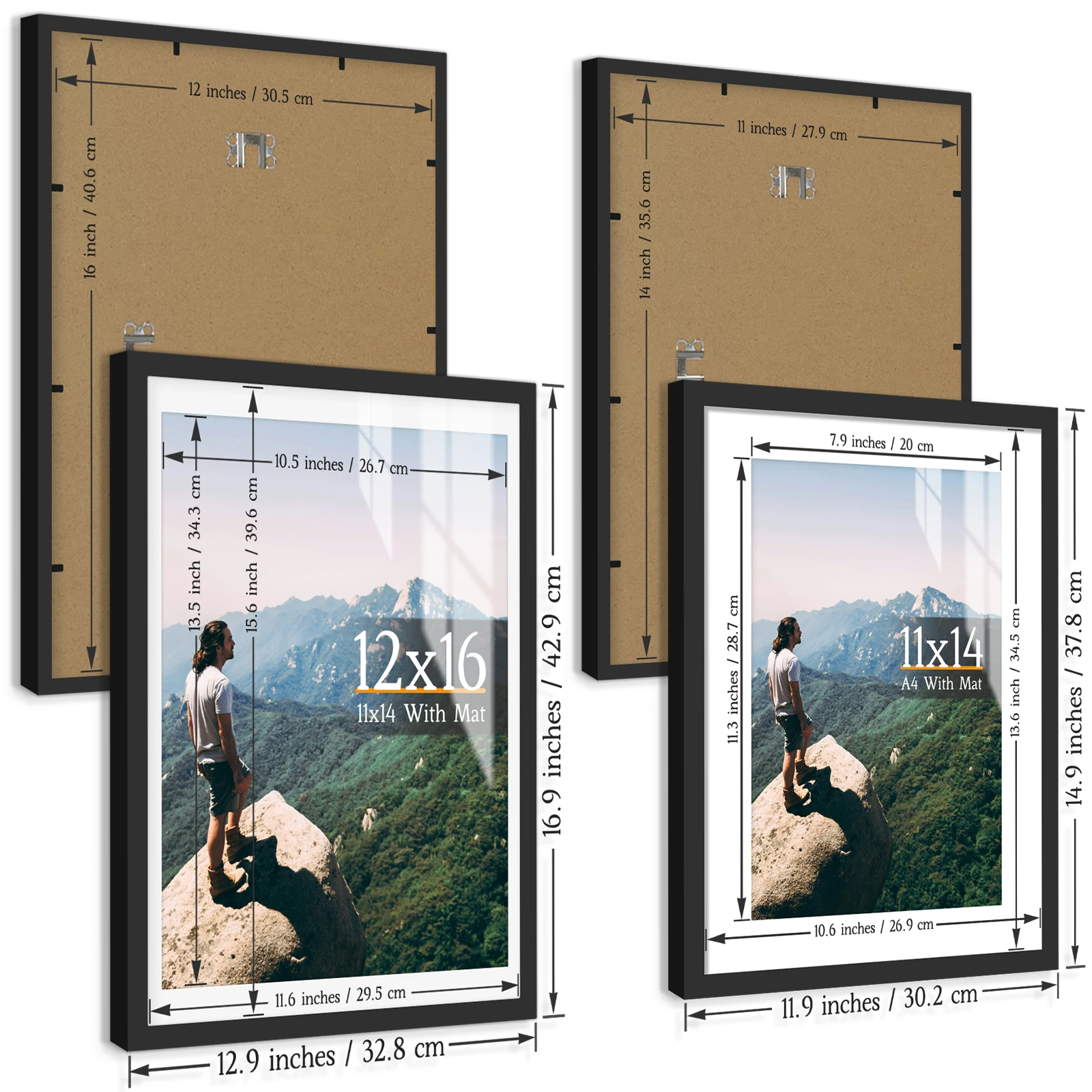 Photo Frame 12x16/11x14/8x10/8x8/5x7/4x6 Inch Wall Hanging