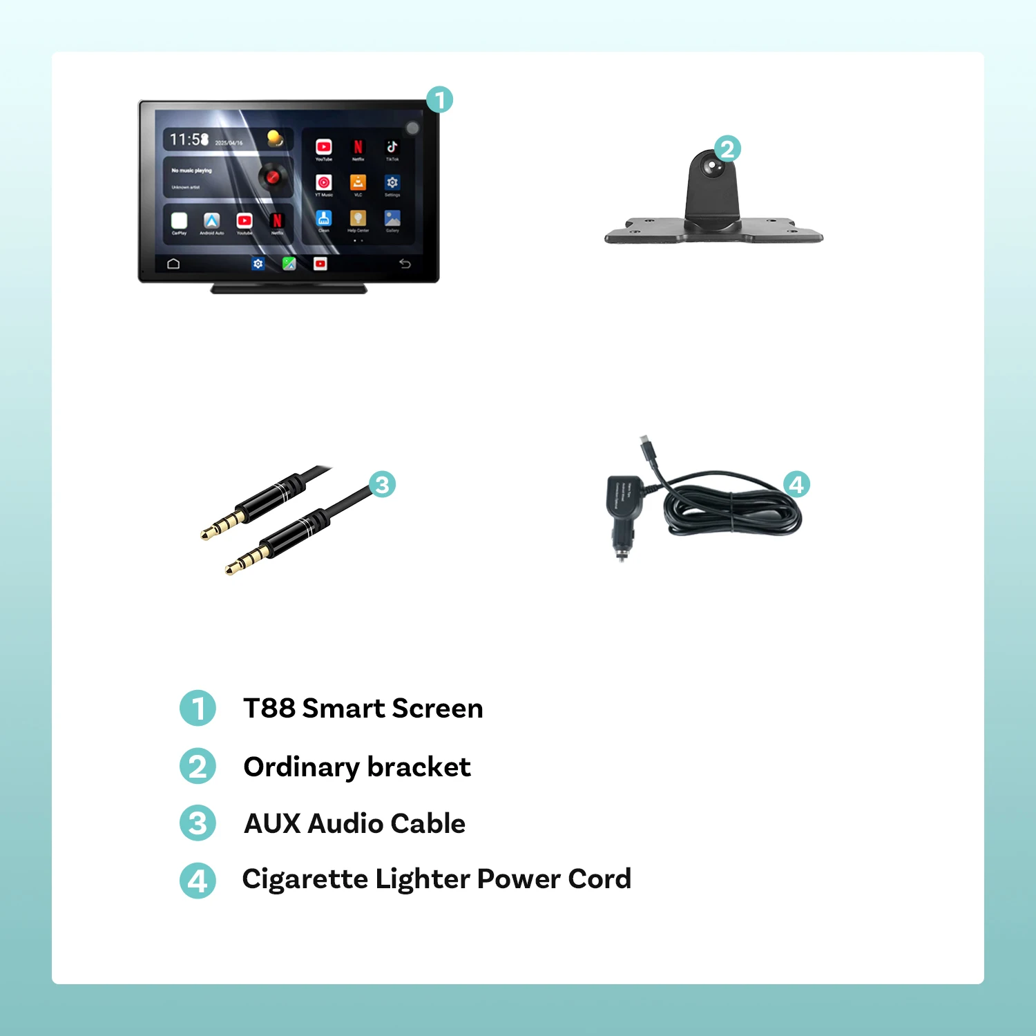 OTTOCAST Express 9 インチ CarPlay スクリーン Android 13 カーラジオ