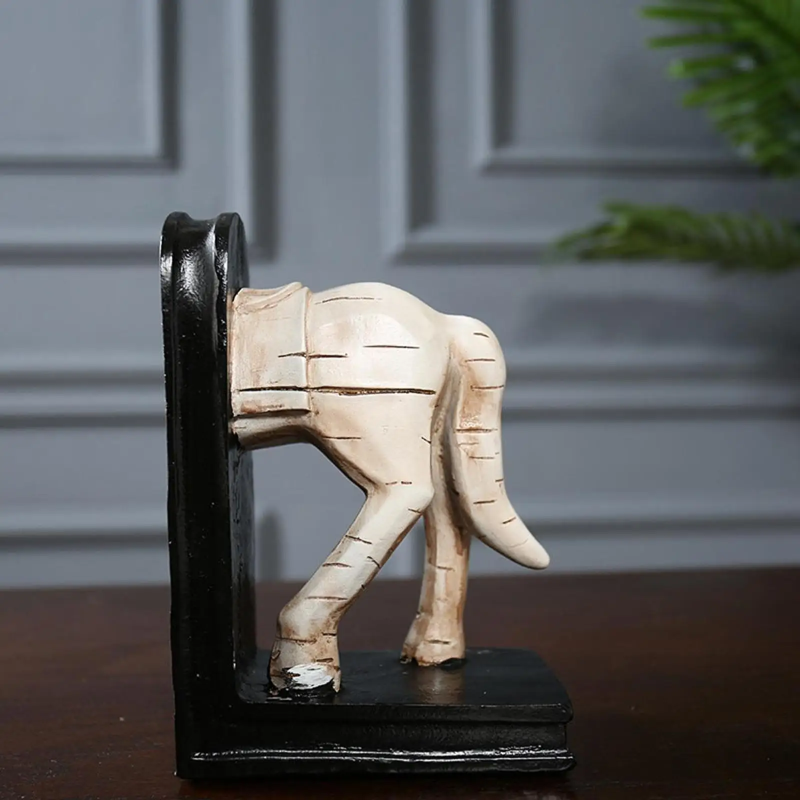 Horse Decorative Bookends Book Ends to Hold Books Anti Slip Base Horse Figurine