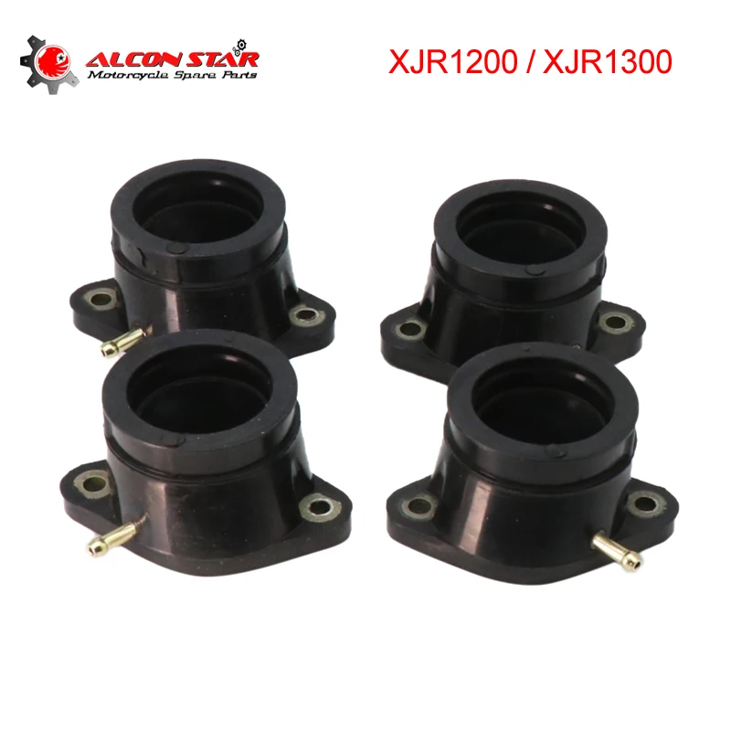 Alconstar-4 Pcs Motorcycle Carburetor Intake Manifold Pipe Interface Adapter For Yamaha Xjr1200 Xjr 1200 Sp Xjr1300 Xjr 1300 Sp