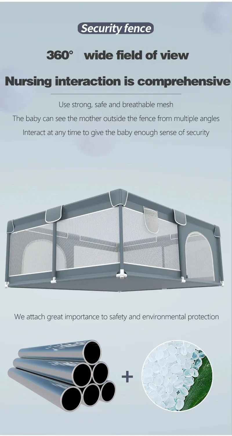 IMBABY Baby-Laufstall, 59x71 Zoll, Spielzaun für Kleinkinder, für Apartments, Spielplatz, Aktivitätszaun, extra großer Baby-Spielplatz – Detail 5