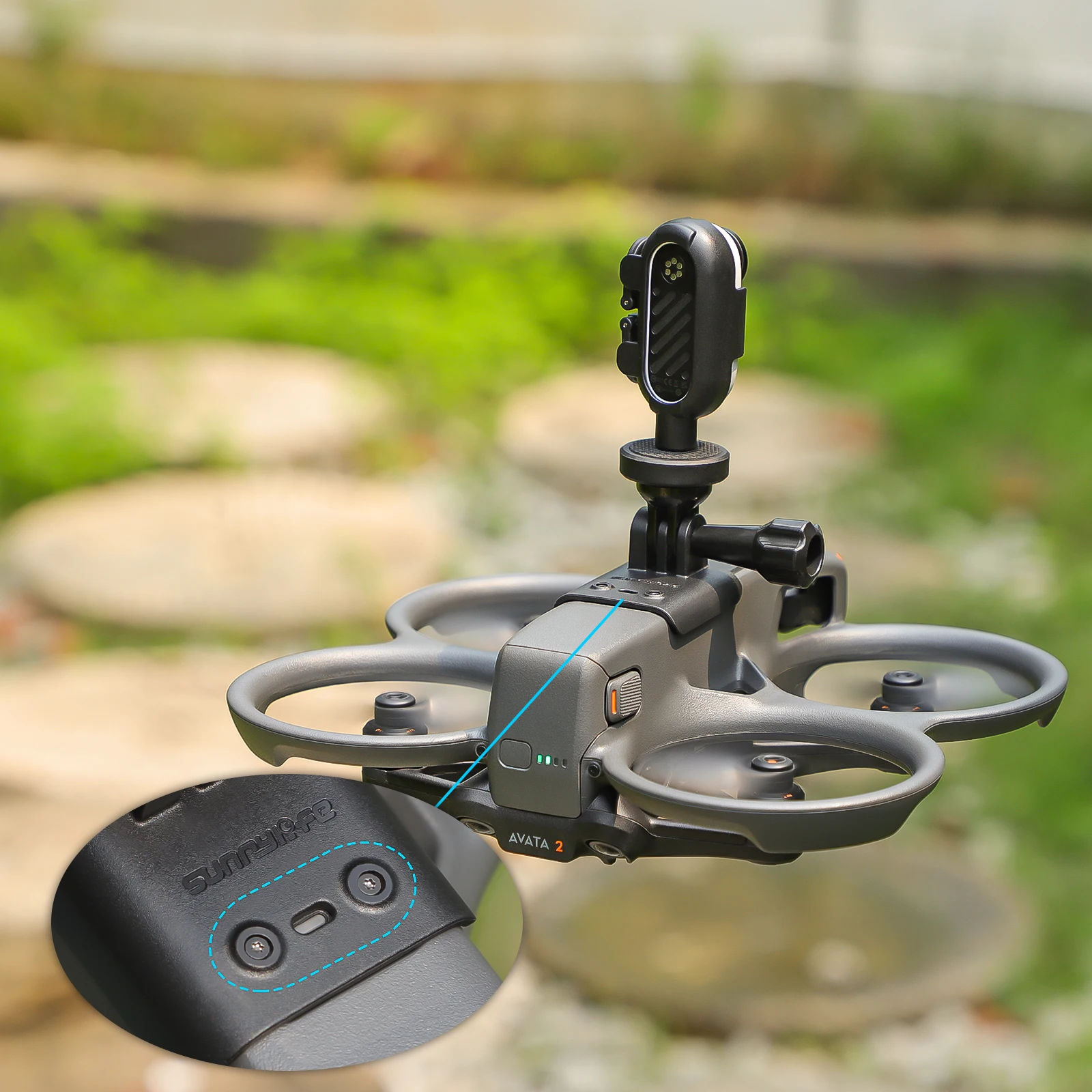 LED 라이트 마운트 고프로 dji avata 2 카메라 상단 브래킷 고프로 스포츠 카메라 어댑터 마운트 클램프 거치대 고정 확장 손전등