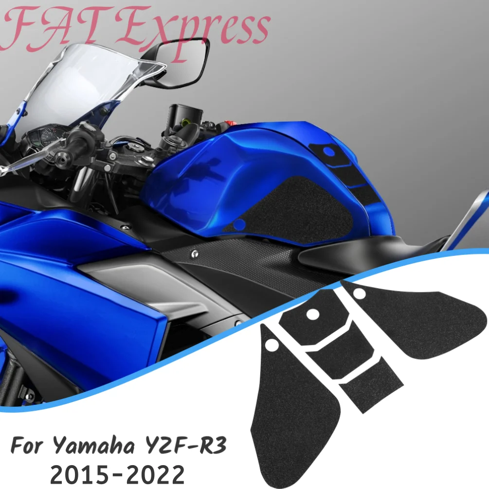 

YZF-R3 Tank Pad Protector For Yamaha YZFR3 YZF R3 2015-2022 2017 Motorcycle Sticker Decal Gas Fuel Knee Grip Traction Side Pad