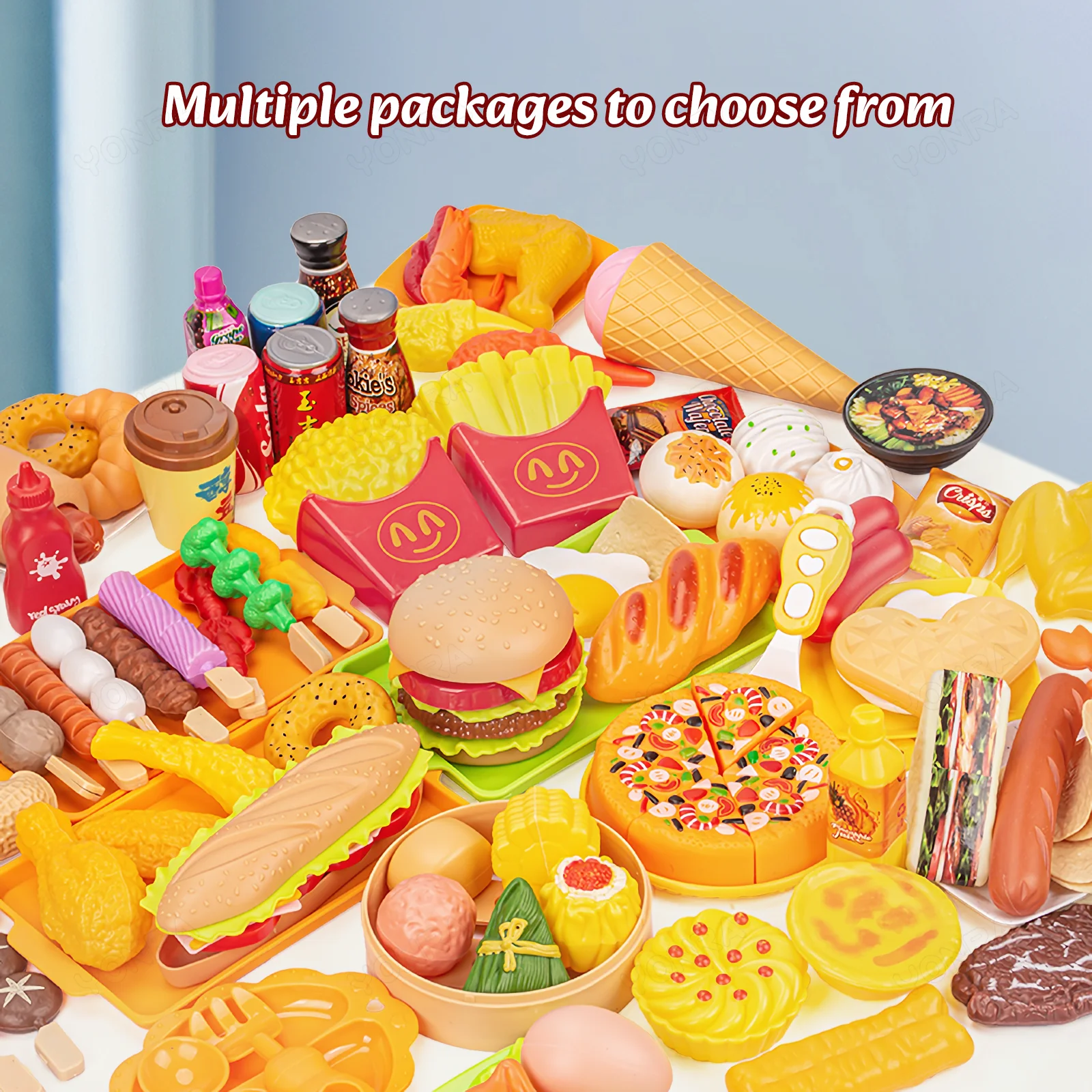 Mini Breakfast Pretend Play Toys Food Set Children's Cooking Simulation Food Multi-set Christmas Gift For Kids