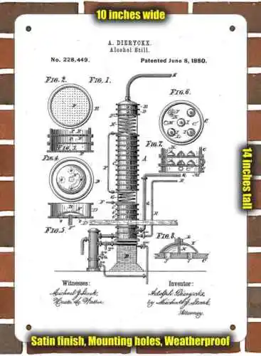 

Металлический знак-1880 патент на алкоголь-10x14 дюймов