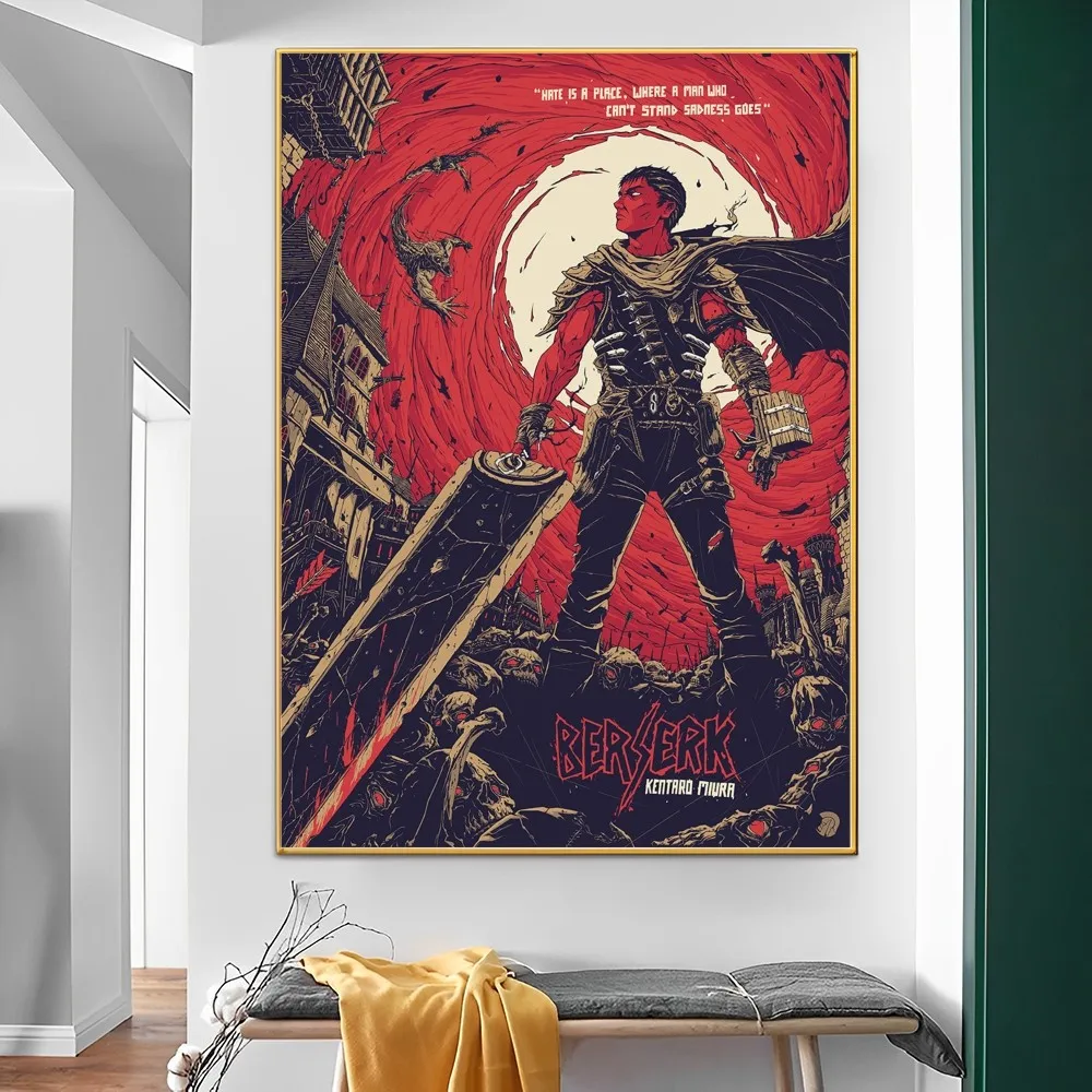 ベルセルク-日本の古典的なアニメ映画のポスター,HD品質のポスター