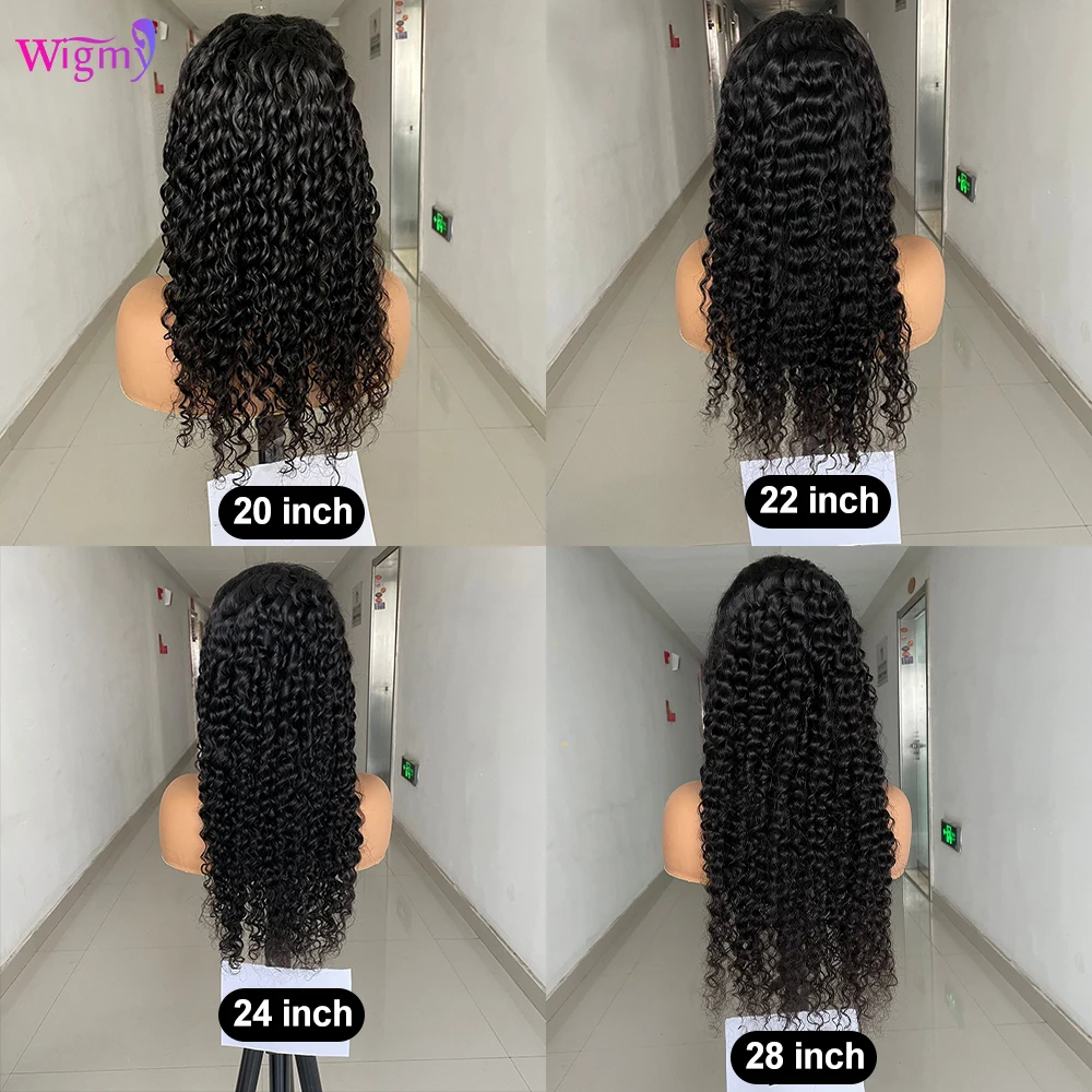 30 Inch Deep Wave Frontal Wig HD Transparent Lace Front Human Hair Wigs Brazilian Full Deep Curly Human Hair Wig
