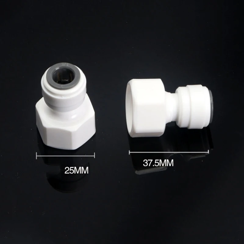 1/4" 3/8" OD Hose Tube 1/4" 1/2" 3/4" 1/8" Plastic Pipe Quick Connectors RO Water Connector Fittings Reverse Osmosis System pipe fitting water pipe fitting hose pipe fitting
