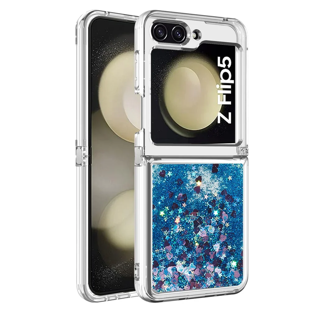 Luxury Glitter Quicksand Gradient Love Heart Bling Case Cover