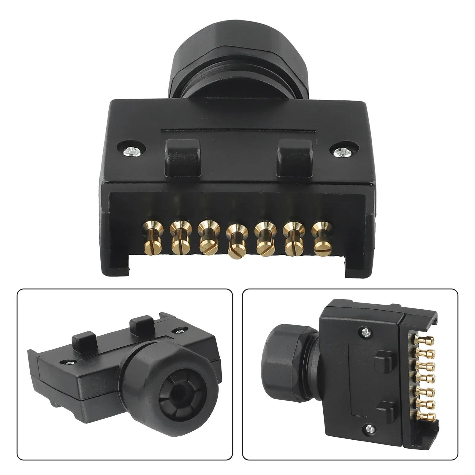 Trailer Plug Adapter 7 Pin AU Flat Plug Male Connector for Caravan Boat RV Camper