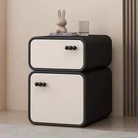 Ультраузкая тумбочка кремового цвета, роскошный стиль, современная прикроватная тумбочка, минималистичный дизайн для хранения детской комнаты и домашнего декора