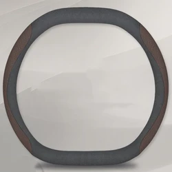 Premium Breathable Non - slip Leather Steering Wheel Cover - Car - Styling Auto Accessory (I 37.5)