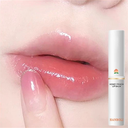 Peach Vaseline Lip Balm Moisturizing And Hydrating Anti-dry Lipstick Base Temperature Change Lipstick Korean Skin Care Products